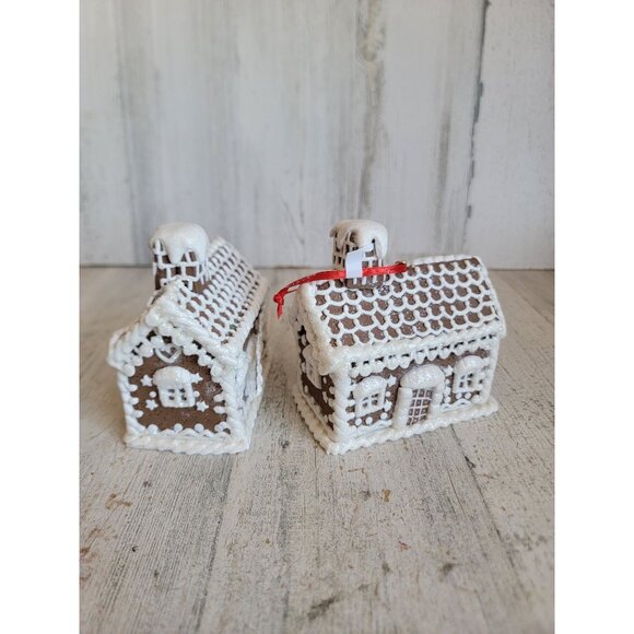 Vintage glitter clay dough gingerbread house ornament Xmas set - Picture 1 of 8